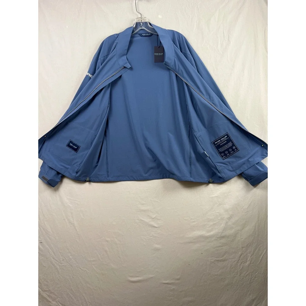 Peter Millar Crown Crafted Jacket Men XXL Blue Performance Full Zip Co Logo